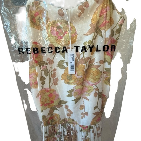 Rebecca Taylor Yellow Floral Maxi Dress NWT - Picture 6 of 11